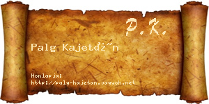 Palg Kajetán névjegykártya